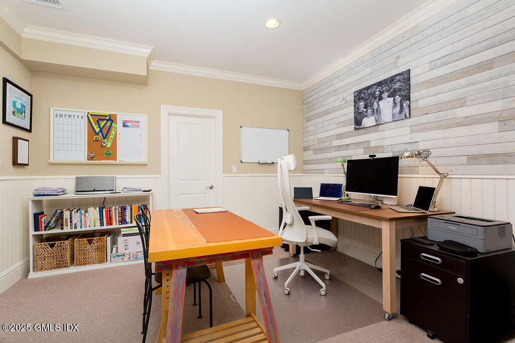 3 Elizabeth Lane Riverside, CT 06878 - Photo 26 of 39 a view of a workspace with furniture and a window