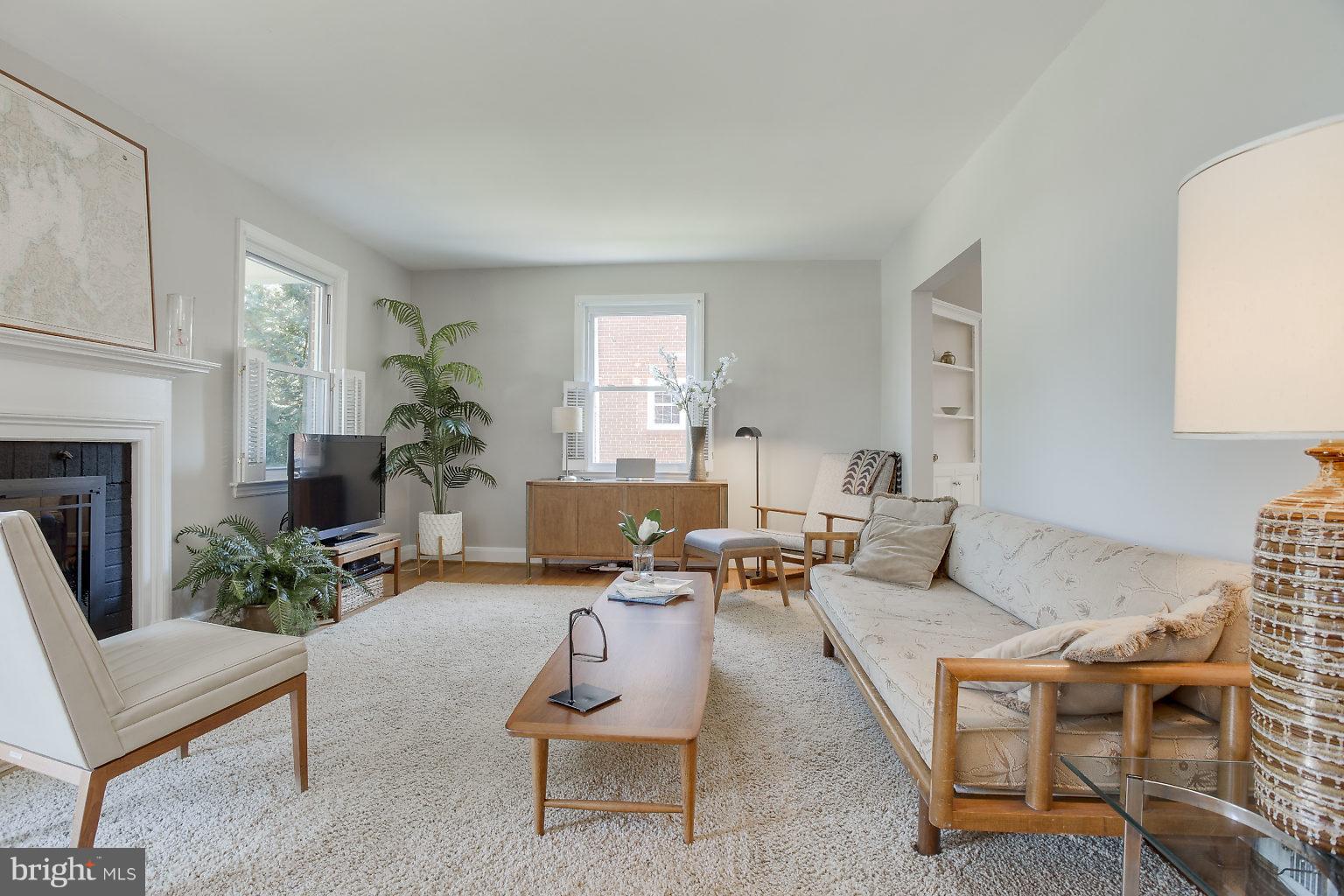 22 Dunmore Road Baltimore, MD 21228 - Photo 2 of 30 Living Room with Wood Burning Fireplace