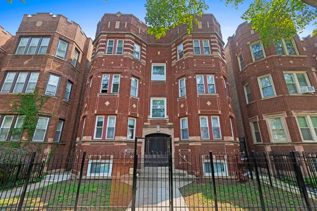 front view of a brick building