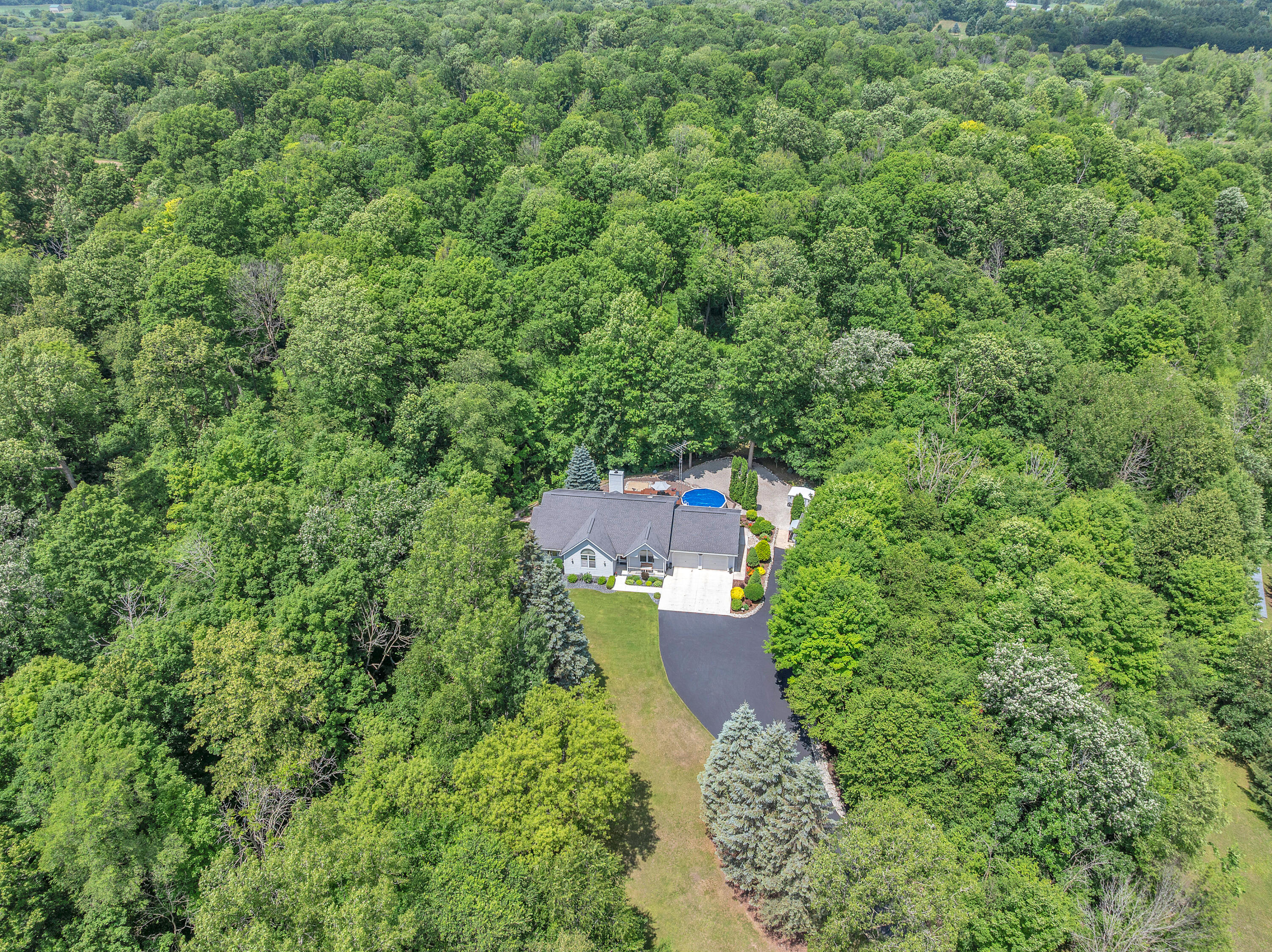 W5986 County Rd MM Rhine, WI 53020 - Photo 29 of 45 Front Yard Aerial 1-2