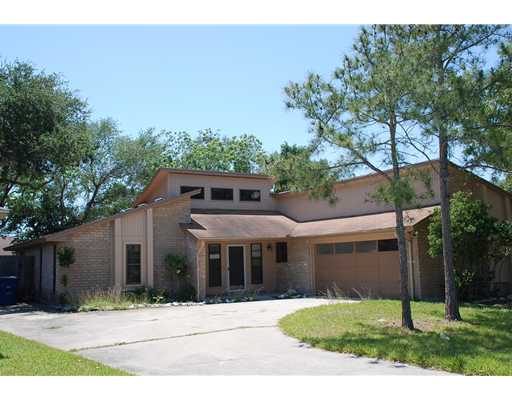 a view of house with a yard and potted plants