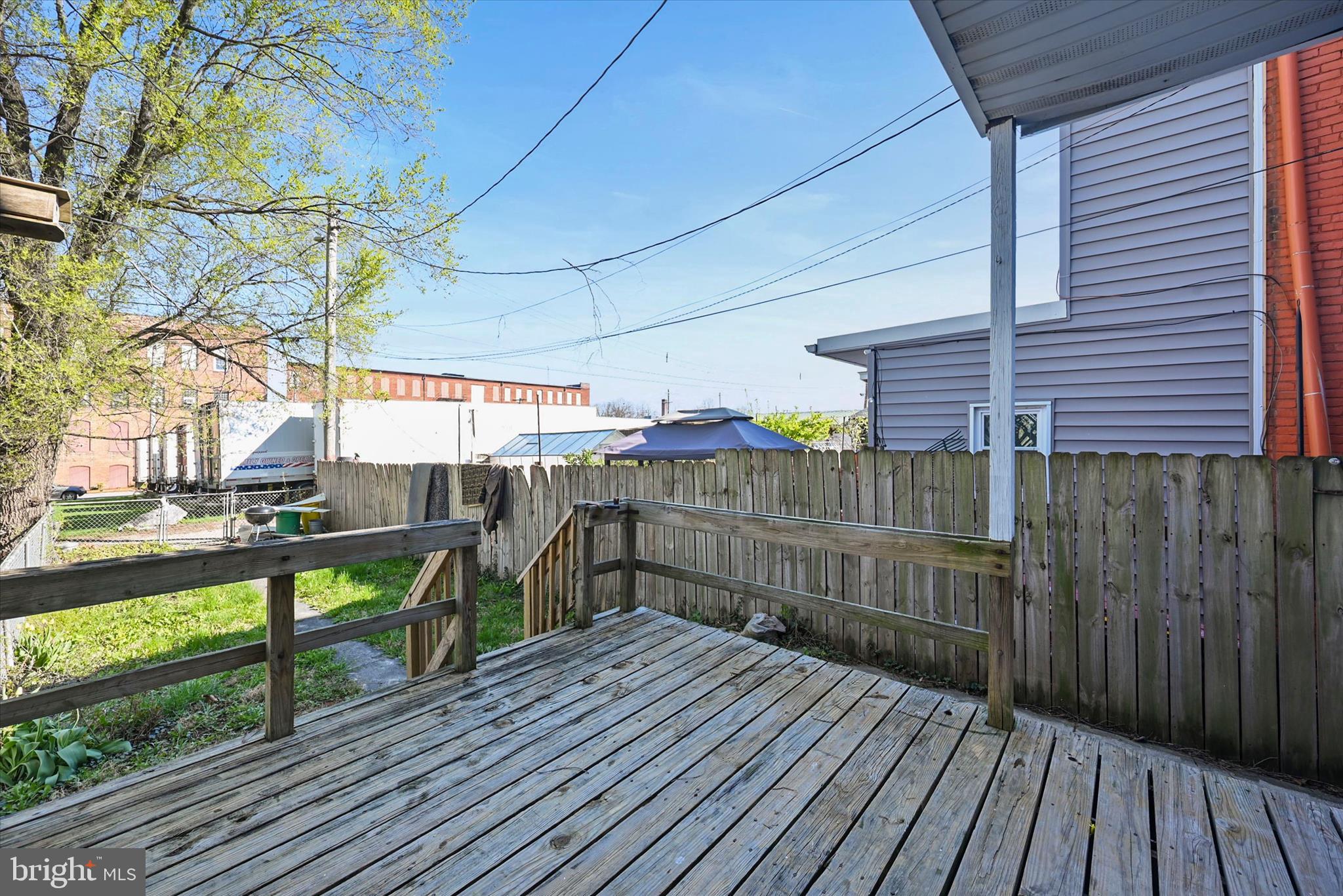 707 York Street York, PA 17403 - Photo 27 of 32 a view of a wooden deck with a yard