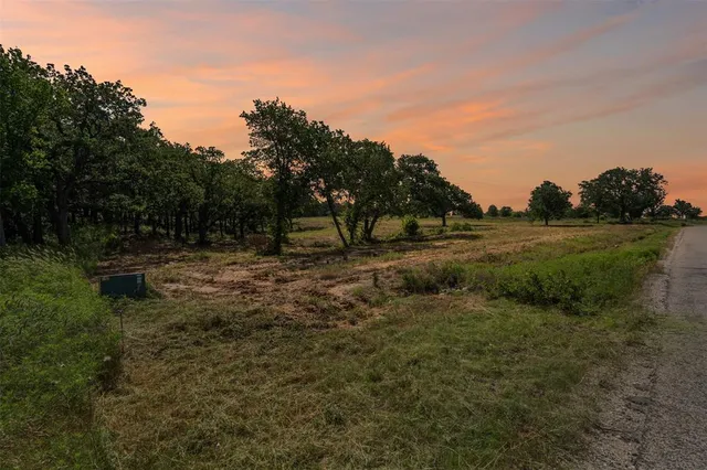 a view of outdoor space with green field and trees all around