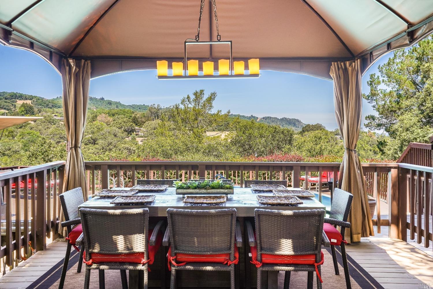 4328 Sonoma Mountain Road Santa Rosa, CA 95404 - Photo 1 of 1 a view of a chairs and table in patio