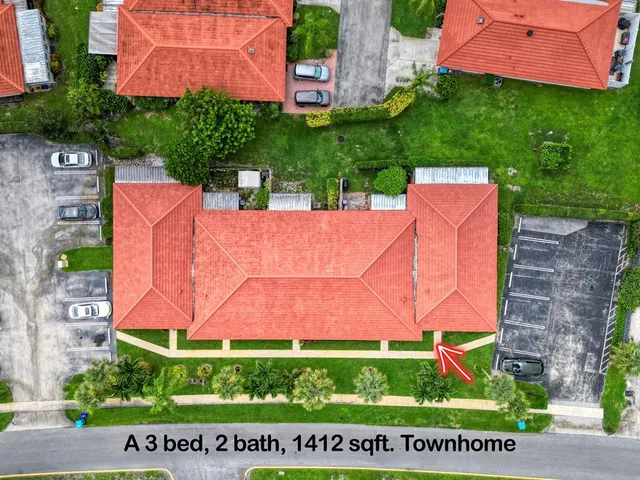 an outdoor space with furniture