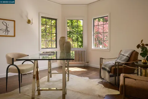 a view of staircase with large window