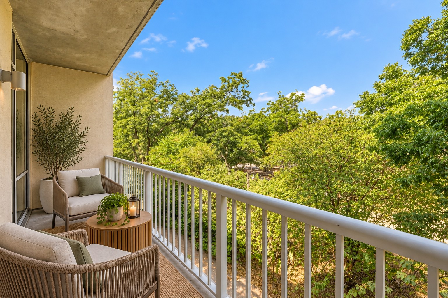 1600 Barton Springs Road, Unit 5308 Austin, TX 78704 - Photo 9 of 34 Perfectly positioned for treetop views. -Virtually Staged