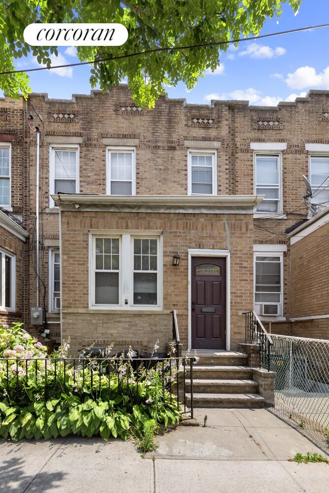 a front view of a building