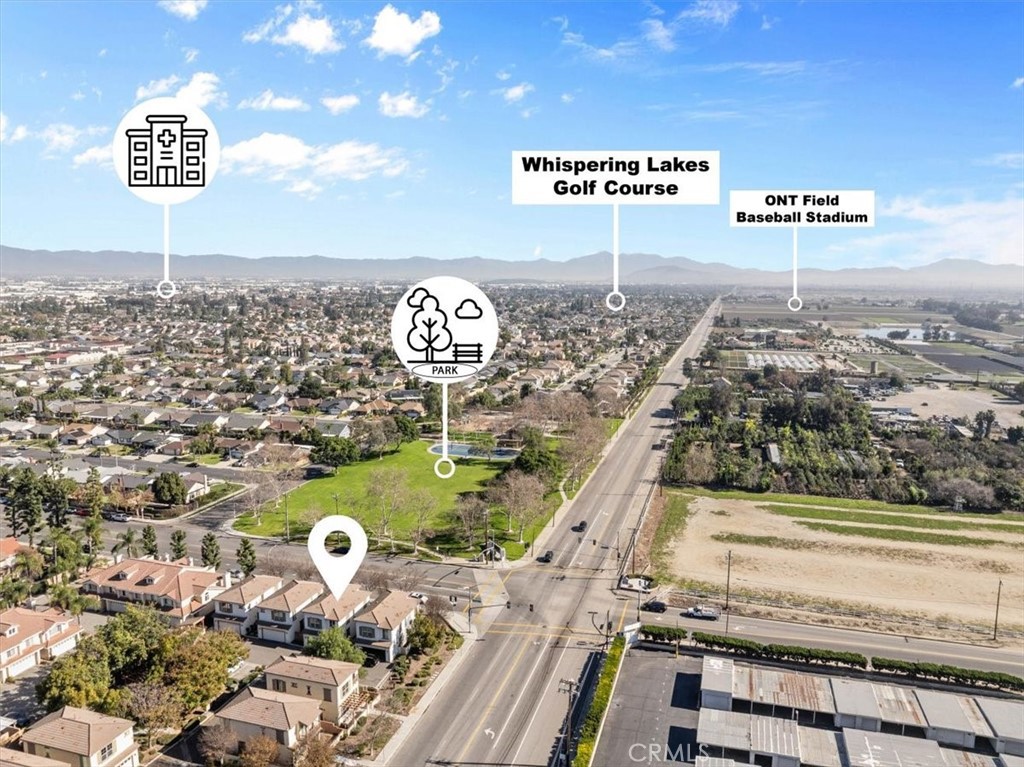 665 East Riverside Drive, Unit 3 Ontario, CA 91761 - Photo 16 of 19 Aerial View Including Landmarks