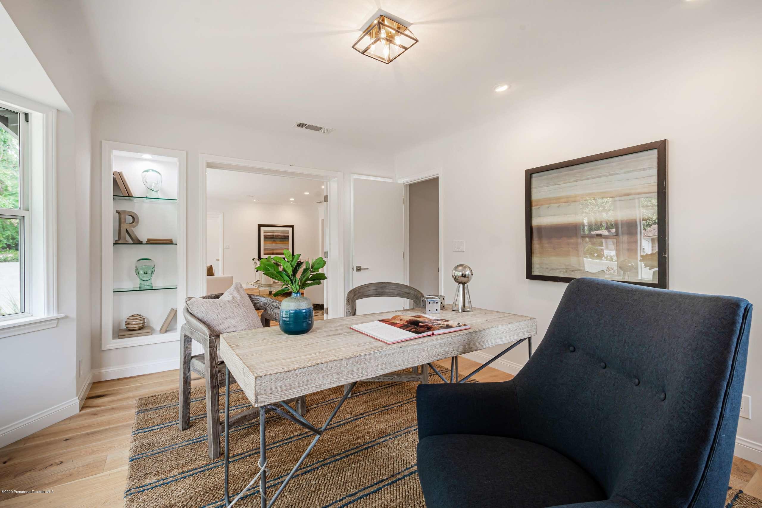 3590 Fairmeade Road Pasadena, CA 91107 - Photo 13 of 45 a view of a dining room with furniture window and wooden floor
