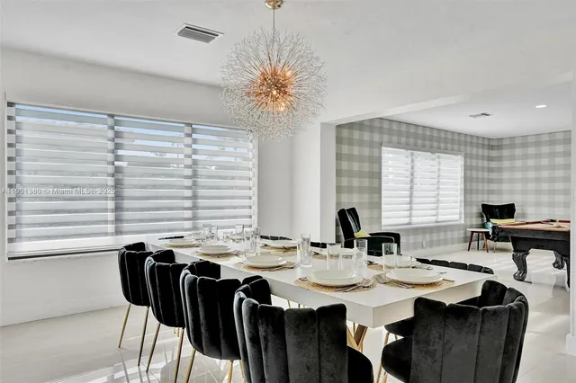 a bedroom with a bed and painting on the wall