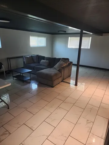 a living room with a couch