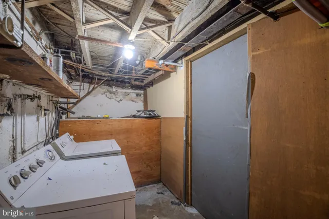 a view of storage and utility room