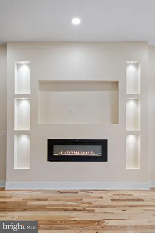 a close up of a fireplace