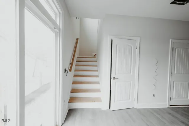 a view of an entryway with staircase