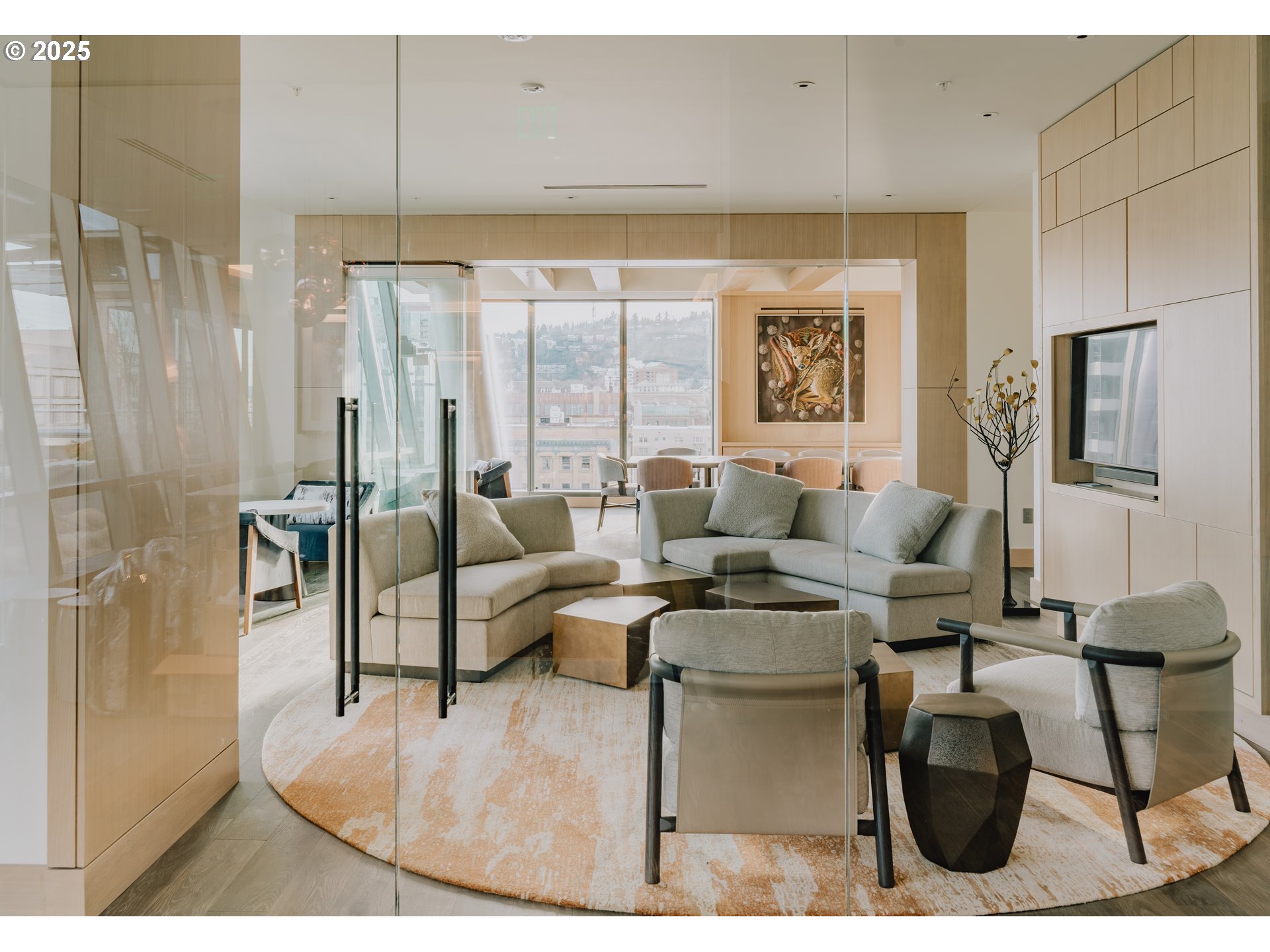 550 Southwest 10th Avenue, Unit 3003 Portland, OR 97205 - Photo 40 of 44 a living room with furniture and a large window