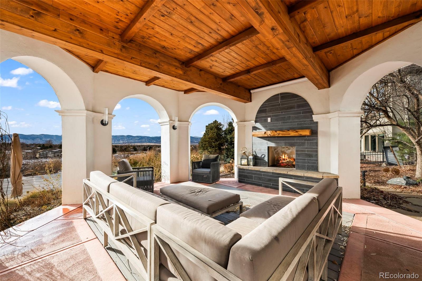 1012 Michener Way Highlands Ranch, CO 80126 - Photo 43 of 50 a view of a dining room with furniture window and outside view