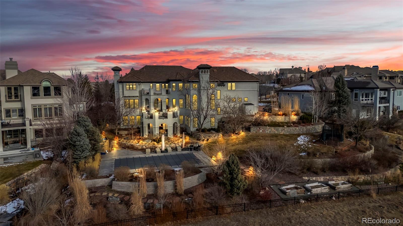 1012 Michener Way Highlands Ranch, CO 80126 - Photo 45 of 50 a view of houses with a yard