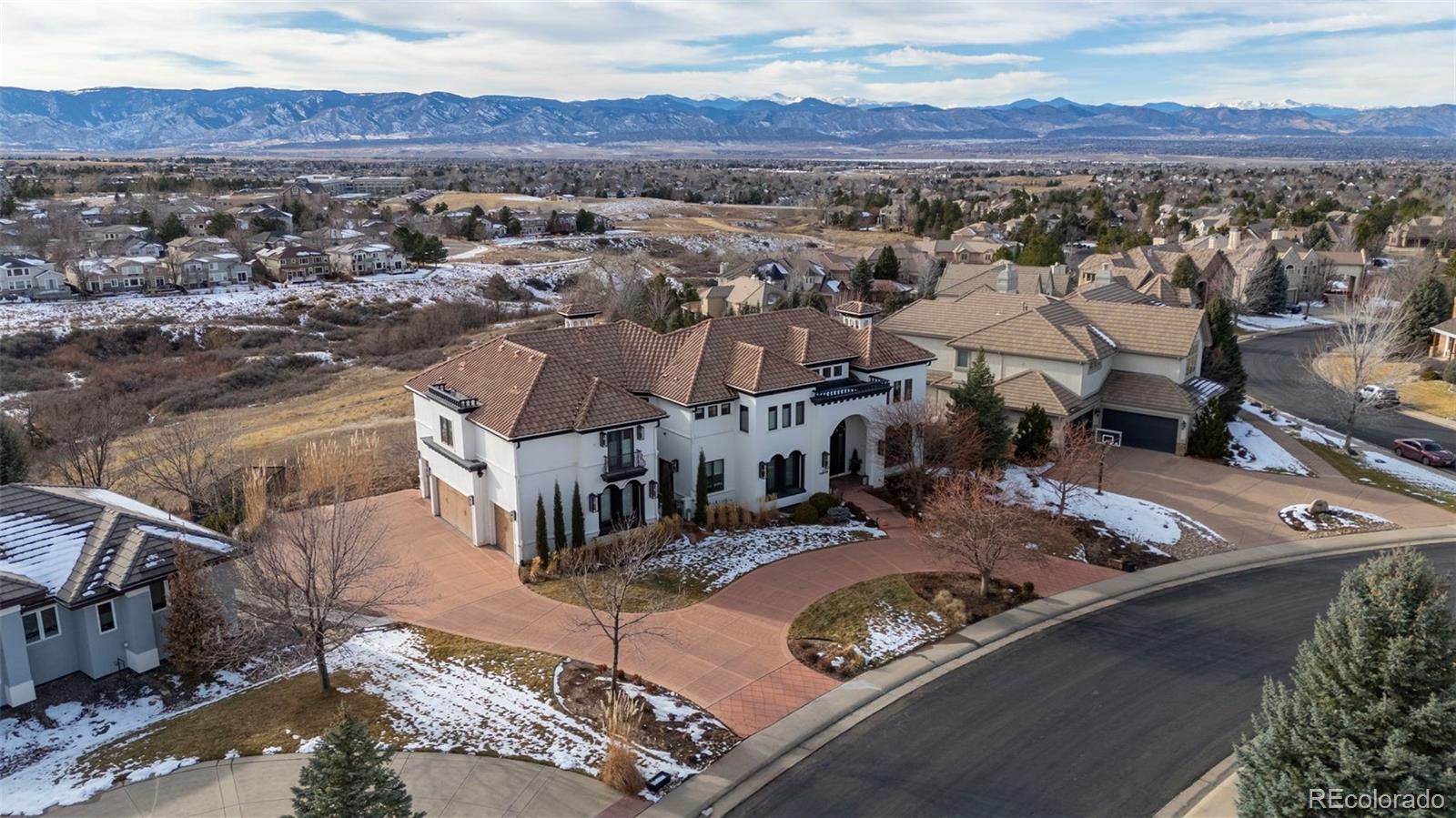 1012 Michener Way Highlands Ranch, CO 80126 - Photo 47 of 50 an aerial view of residential houses with outdoor space