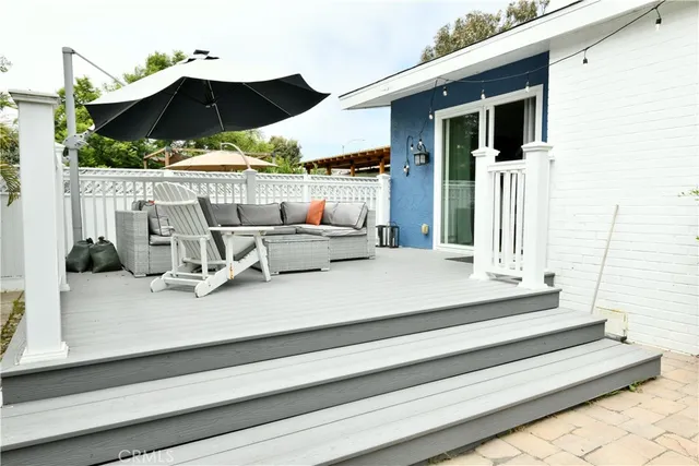 a view of outdoor space with seating area