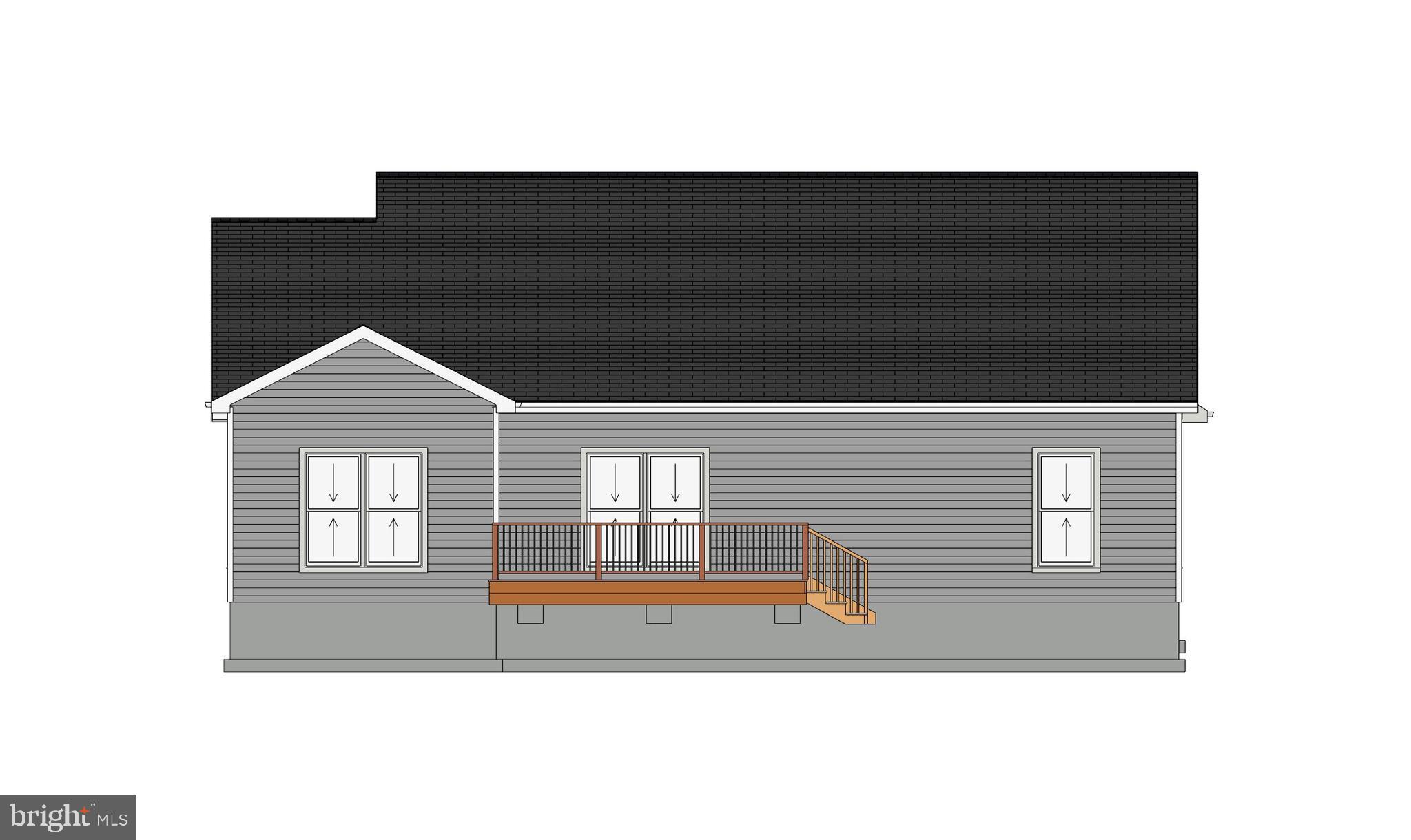 16 North Glebe Road Montross, VA 22520 - Photo 2 of 12 Rear Elevation w Deck and Steps to grade.