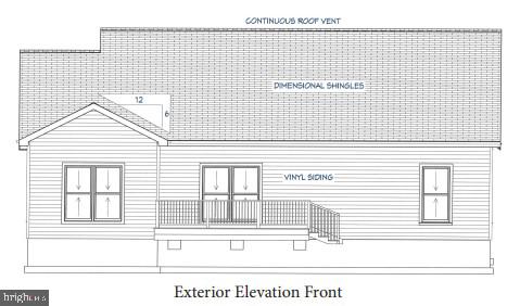 16 North Glebe Road Montross, VA 22520 - Photo 4 of 12 Rear Elevation w Deck and Steps to grade.