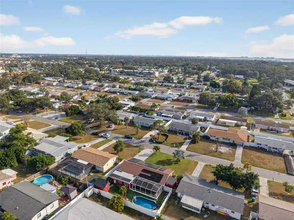 an aerial view of a city
