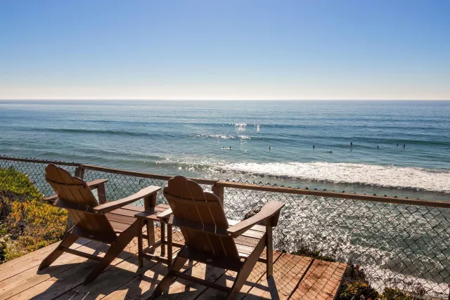a view of balcony with furniture
