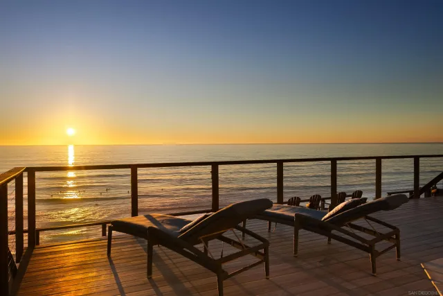 a view of a terrace with outdoor seating