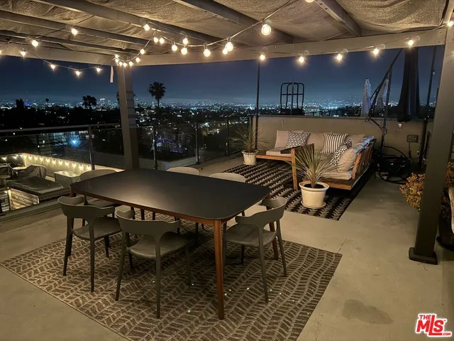 a outdoor view with a sitting space