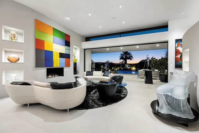 a view of a workspace with furniture