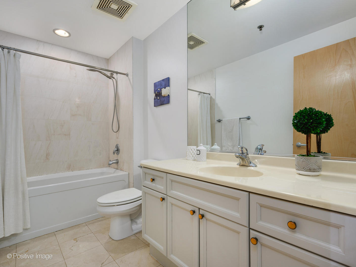 1201 West Adams Street, Unit 608 Chicago, IL 60607 - Photo 13 of 14 a bathroom with a sink toilet and shower