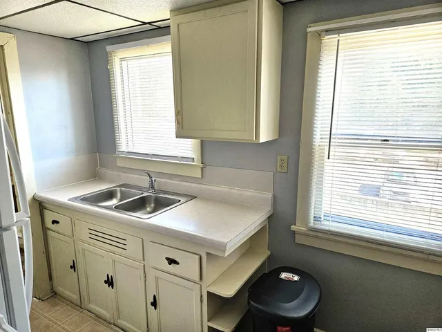 a bathroom with a sink and a tub