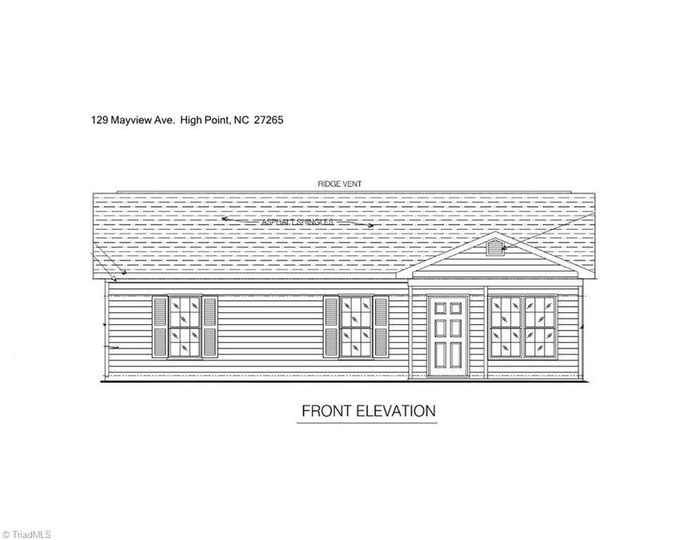 129 Mayview Avenue High Point, NC 27265 - Photo 1 of 8 Exterior of completed construction
