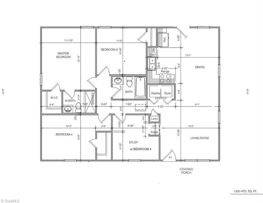 129 Mayview Avenue High Point, NC 27265 - Photo 8 of 8 Construction floor plan