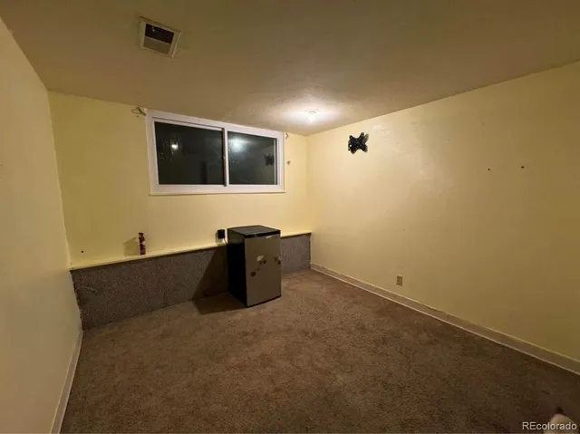 a living room with a large window