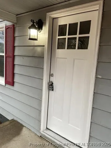 a view of front door