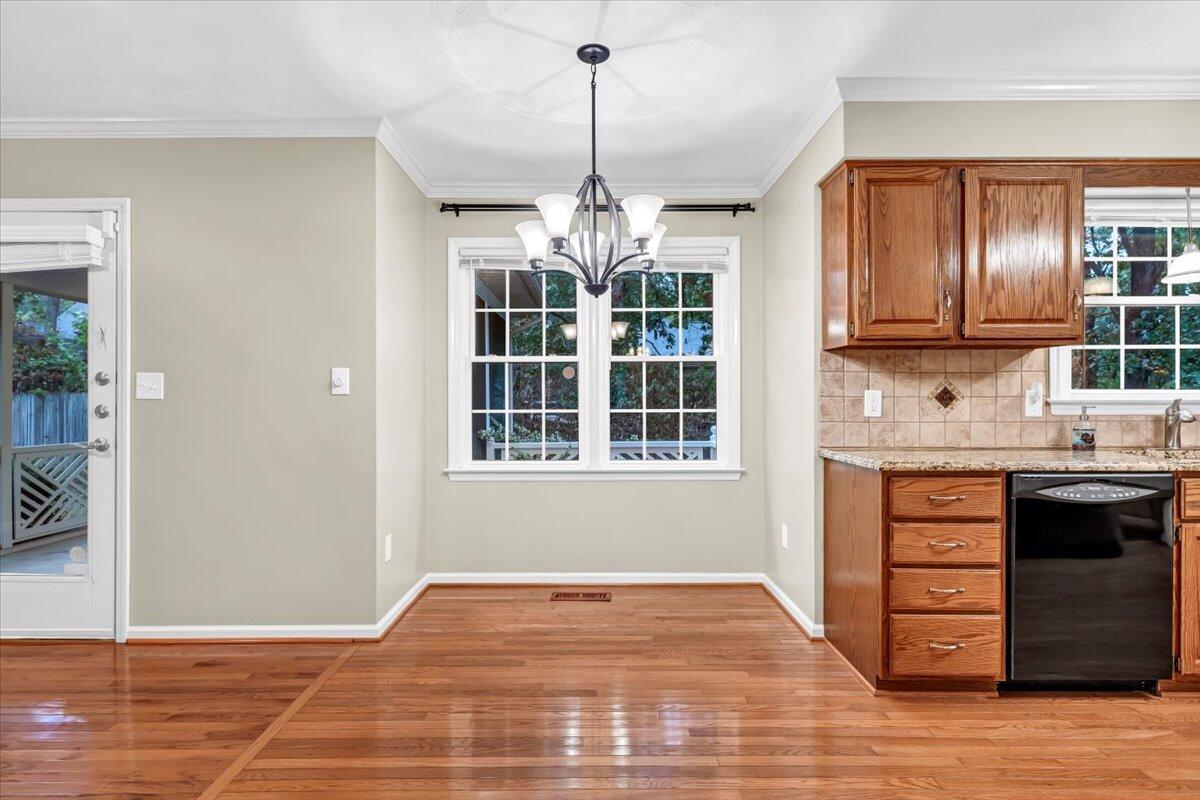 278 Stonehaven Lane Blue Ridge, VA 24064 - Photo 20 of 61 a view of kitchen with granite countertop cabinets and wooden floor