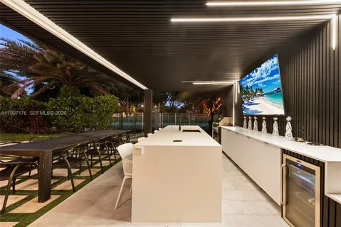 a house with outdoor seating