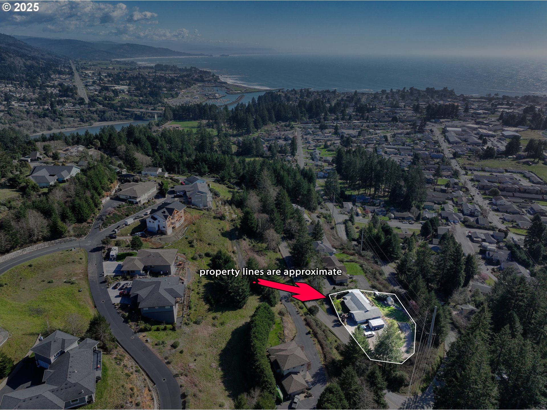 838 Marina Heights Road Brookings, OR 97415 - Photo 6 of 47 an aerial view of multiple house