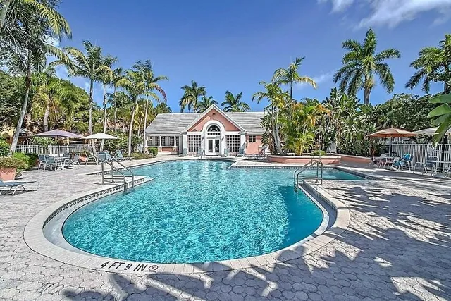 a view of outdoor space yard and swimming pool