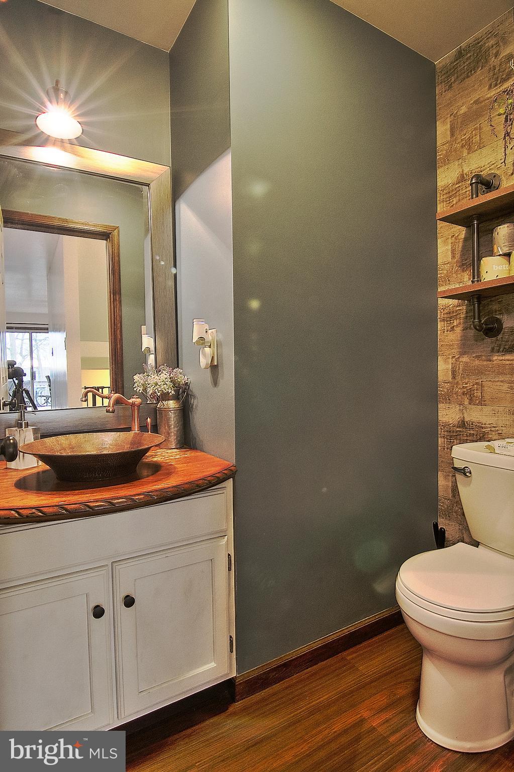 13 Shade Road Oley, PA 19547 - Photo 20 of 48 a bathroom with a toilet a sink and mirror