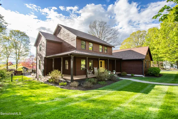 a view of a house with a patio