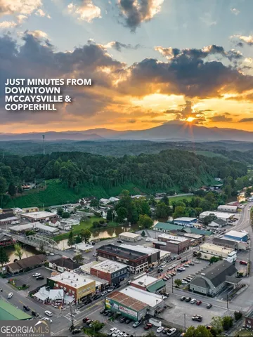 a view of city and mountain