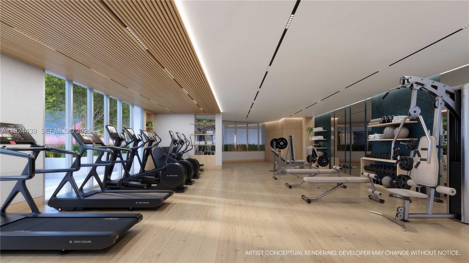7200 Collins Avenue, Unit 1120 Miami Beach, FL 33141 - Photo 3 of 7 a view of a room with gym equipment