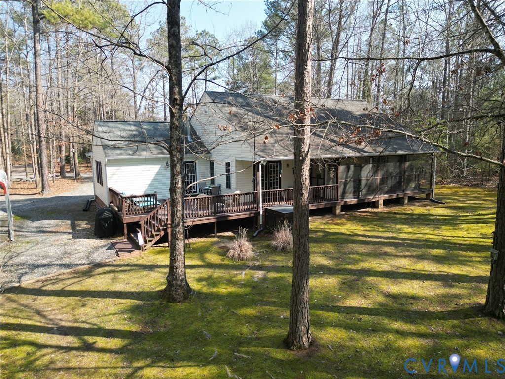 5200 Olivet Church Road Providence Forge, VA 23140 - Photo 5 of 34 Large Deck and Screened Porch, overlooking back ya