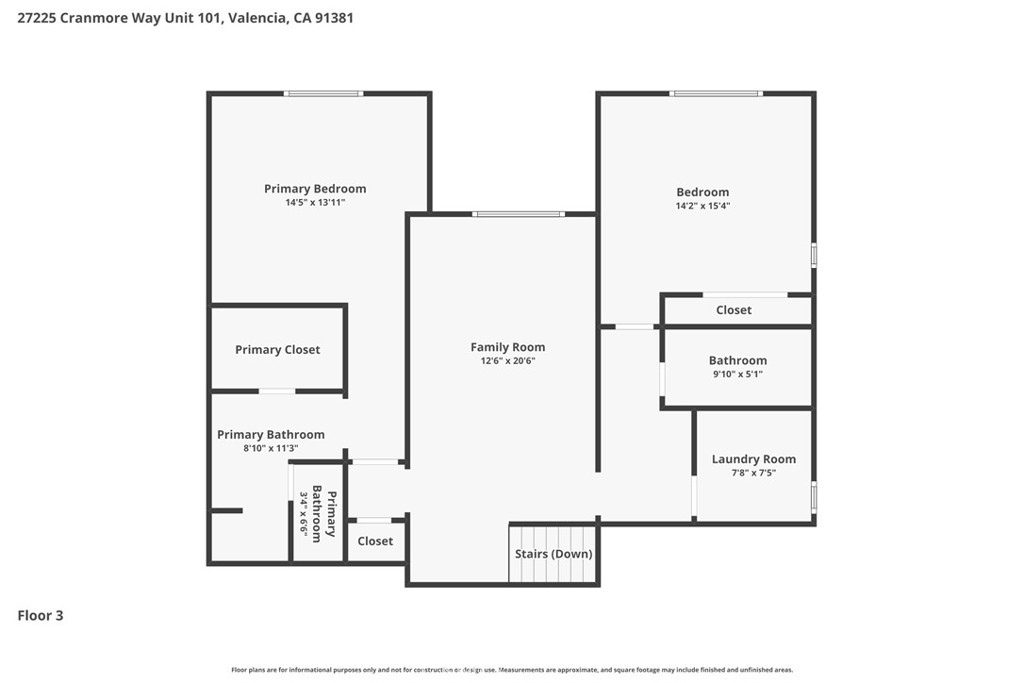 27225 Cranmore Way, Unit 101 Valencia, CA 91381 - Photo 36 of 36 a picture of a floor plan