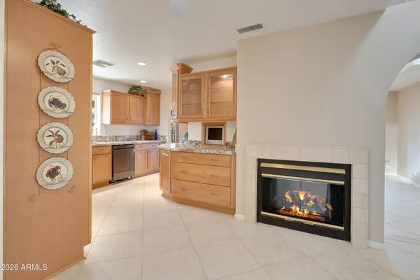 a view of a kitchen with washer and dryer