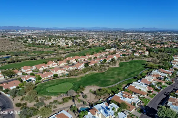 an aerial view of multiple house