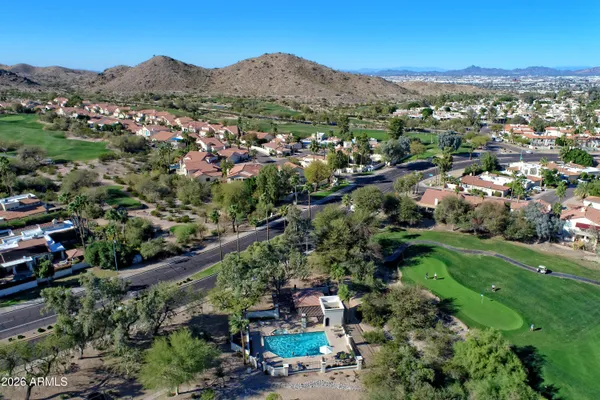 an aerial view of a city